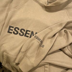 Fear or God Essentials hoodie, beige color size Large
